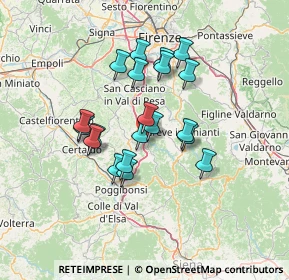 Mappa Raccordo Autostradale Firenze - Siena, 50028 Tavarnelle Val di Pesa FI, Italia (11.3695)