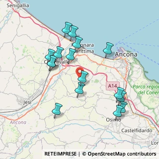 Mappa Via S. Bernardino da Siena, 60020 Agugliano AN, Italia (7.85375)