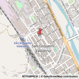 Mappa Via Giuseppe Garibaldi,  58, 52027 San Giovanni Valdarno, Arezzo (Toscana)