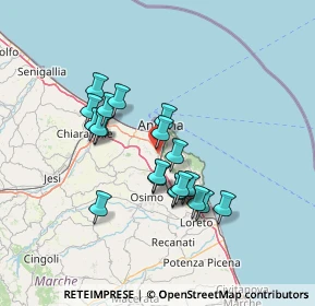 Mappa Via Bruno Buozzi, 60020 Ancona AN, Italia (11.875)