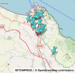 Mappa Via Bruno Buozzi, 60020 Ancona AN, Italia (2.61462)