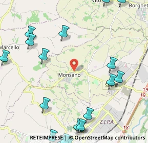 Mappa Via S. Maria, 60030 Monsano AN, Italia (3.2885)