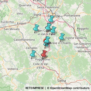 Mappa Via Aldo Moro, 50028 Tavarnelle Val di Pesa FI, Italia (9.255)
