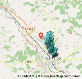 Mappa Via Emilia Romagna, 50052 Certaldo FI, Italia (1.3845)
