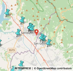 Mappa Via Gina Mcelli Località Ponte, 52037 Sansepolcro AR, Italia (5.59529)