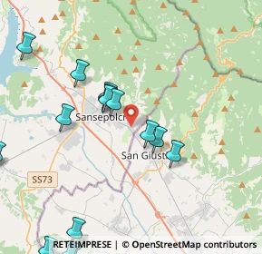 Mappa Via Gina Mcelli Località Ponte, 52037 Sansepolcro AR, Italia (5.37938)