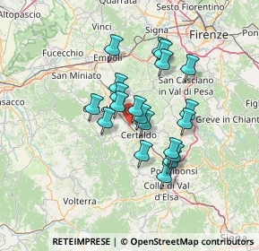 Mappa Via Pian di Sotto, 50052 Certaldo FI, Italia (10.9835)