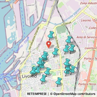 Mappa Via G.Masini, 57122 Livorno LI, Italia (1.136)