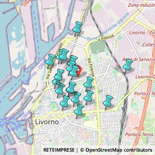 Mappa Via G.Masini, 57122 Livorno LI, Italia (0.7415)