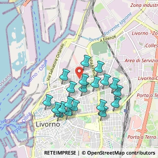 Mappa Via G.Masini, 57122 Livorno LI, Italia (0.9135)