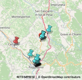 Mappa Via del Mulino, 50028 Tavarnelle Val di Pesa FI, Italia (7.9355)