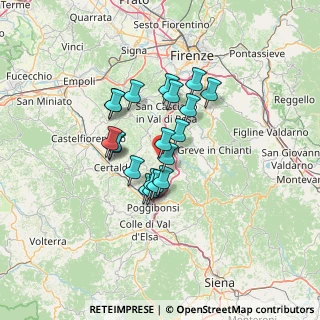 Mappa Via delle Fonti, 50028 Barberino Tavarnelle FI, Italia (10.098)