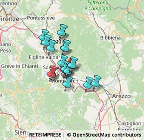 Mappa Strada Provinciale 5 della Penna, 52028 Terranuova Bracciolini AR, Italia (9.17684)