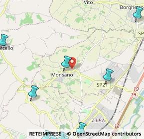 Mappa Via G. Saragat, 60030 Monsano AN, Italia (3.71545)