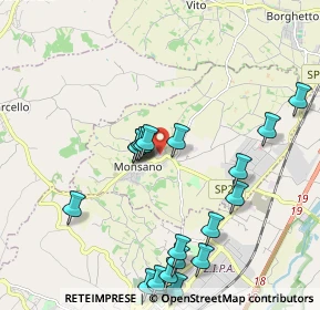 Mappa Via G. Saragat, 60030 Monsano AN, Italia (2.3435)