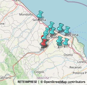 Mappa Via G. Saragat, 60030 Monsano AN, Italia (9.21533)