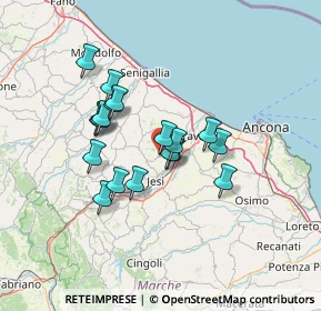 Mappa Via G. Saragat, 60030 Monsano AN, Italia (11.16722)