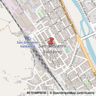 Mappa Corso Italia, 117, 52027 San Giovanni Valdarno, Arezzo (Toscana)