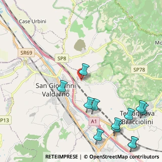Mappa VIA LE VILLE, 52028 Terranuova Bracciolini AR, Italia (3.0225)