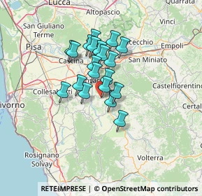 Mappa Via del Giardino, 56034 Casciana Terme Lari PI, Italia (9.7085)