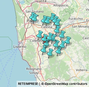 Mappa 56042 Crespina Lorenzana PI, Italia (10.539)