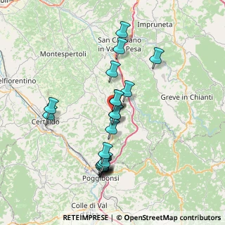 Mappa Via Benedetto Naldini, 50028 Tavarnelle Val di Pesa FI, Italia (7.2425)
