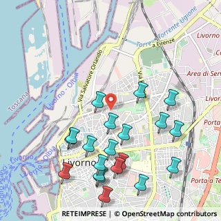 Mappa Via Mario Magnozzi, 57122 Livorno LI, Italia (1.218)
