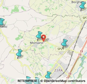 Mappa Via Giovanni Falcone, 60030 Monsano AN, Italia (3.60909)