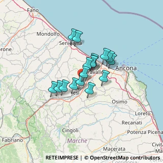 Mappa Via Emilia Romagna, 60030 Monsano AN, Italia (9.32118)