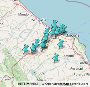 Mappa 60030 Monsano AN, Italia (9.36944)