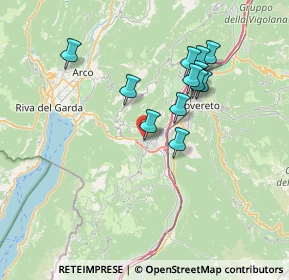 Mappa Via del Garda, 38065 Mori TN, Italia (6.3225)