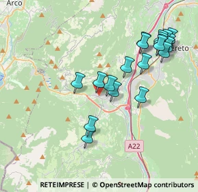 Mappa Via del Garda, 38065 Mori TN, Italia (4.076)