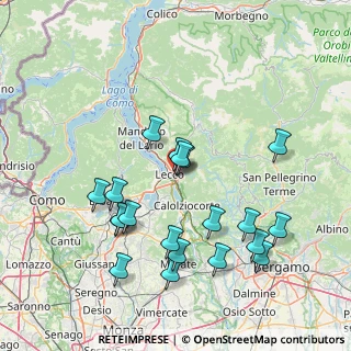 Mappa Via Valle del Pieno, 23900 Lecco LC, Italia (15.824)