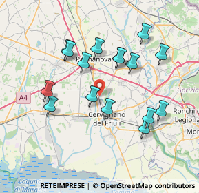 Mappa Via Palmanova, 33052 Cervignano del Friuli UD, Italia (7.04875)