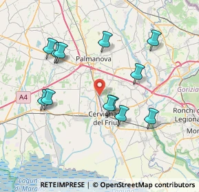 Mappa Via Palmanova, 33052 Cervignano del Friuli UD, Italia (7.43667)