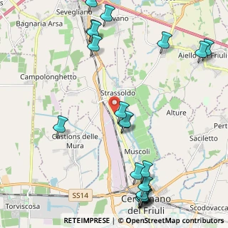 Mappa Via Palmanova, 33052 Cervignano del Friuli UD, Italia (2.8365)