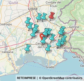 Mappa Via Palmanova, 33052 Cervignano del Friuli UD, Italia (10.436)