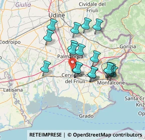 Mappa Via Palmanova, 33052 Cervignano del Friuli UD, Italia (11.56842)