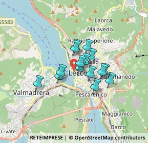 Mappa Via Battisti, 23900 Lecco LC, Italia (1.076)