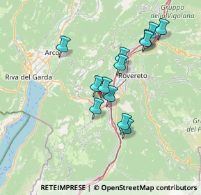 Mappa Via Monte Albano, 38065 Mori TN, Italia (6.22462)