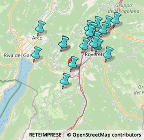 Mappa Via Monte Albano, 38065 Mori TN, Italia (7.04722)