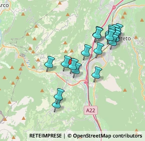 Mappa Via Monte Albano, 38065 Mori TN, Italia (3.6325)