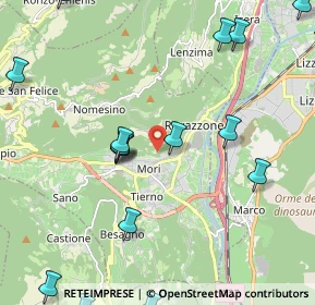 Mappa Via Monte Albano, 38065 Mori TN, Italia (3.0745)