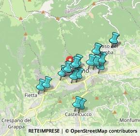 Mappa Via degli Impianti Sportivi, 31054 Possagno TV, Italia (1.3585)