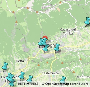 Mappa Via degli Impianti Sportivi, 31054 Possagno TV, Italia (3.005)