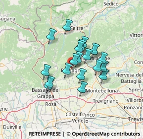 Mappa Via degli Impianti Sportivi, 31054 Possagno TV, Italia (9.7885)