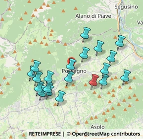 Mappa Via degli Impianti Sportivi, 31054 Possagno TV, Italia (3.712)