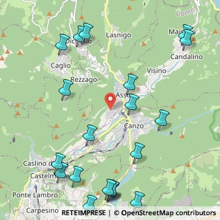 Mappa Via Alcide De Gasperi, 22033 Asso CO, Italia (2.8985)