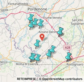 Mappa Via Circonvallazione, 33082 Azzano Decimo PN, Italia (7.36714)