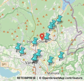 Mappa Via Vela, 21056 Induno Olona VA, Italia (3.65167)